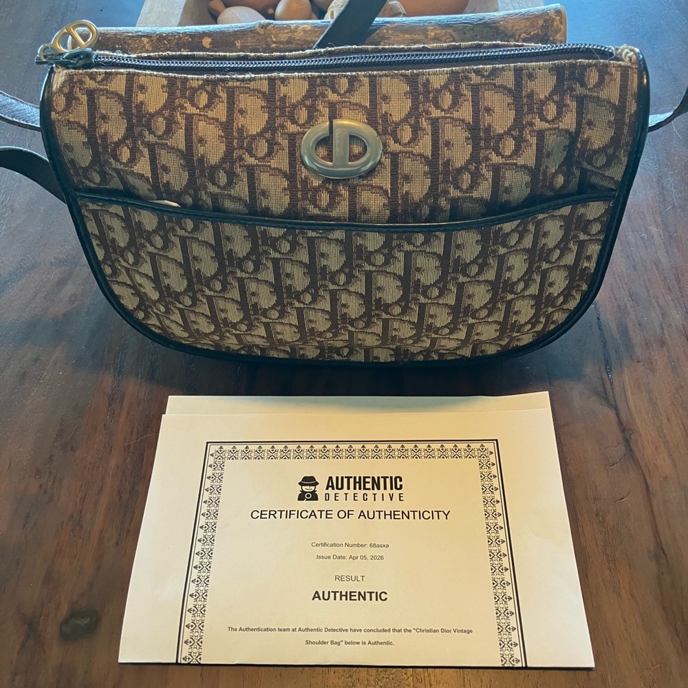 Christian Dior Brown Monogram shoulder Bag with COA - Picture 3 of 7